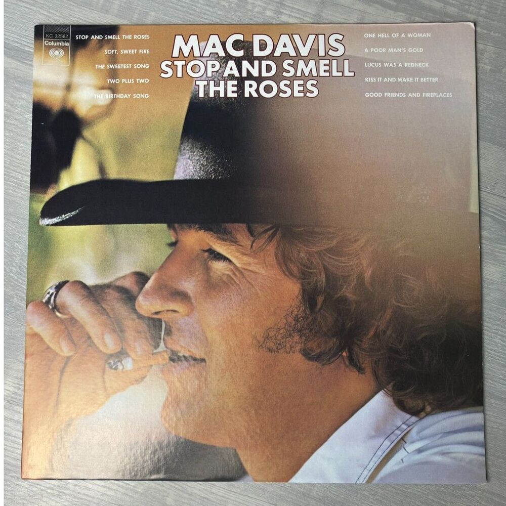 Mac Davis "Stop and Smell the Roses" vinyl